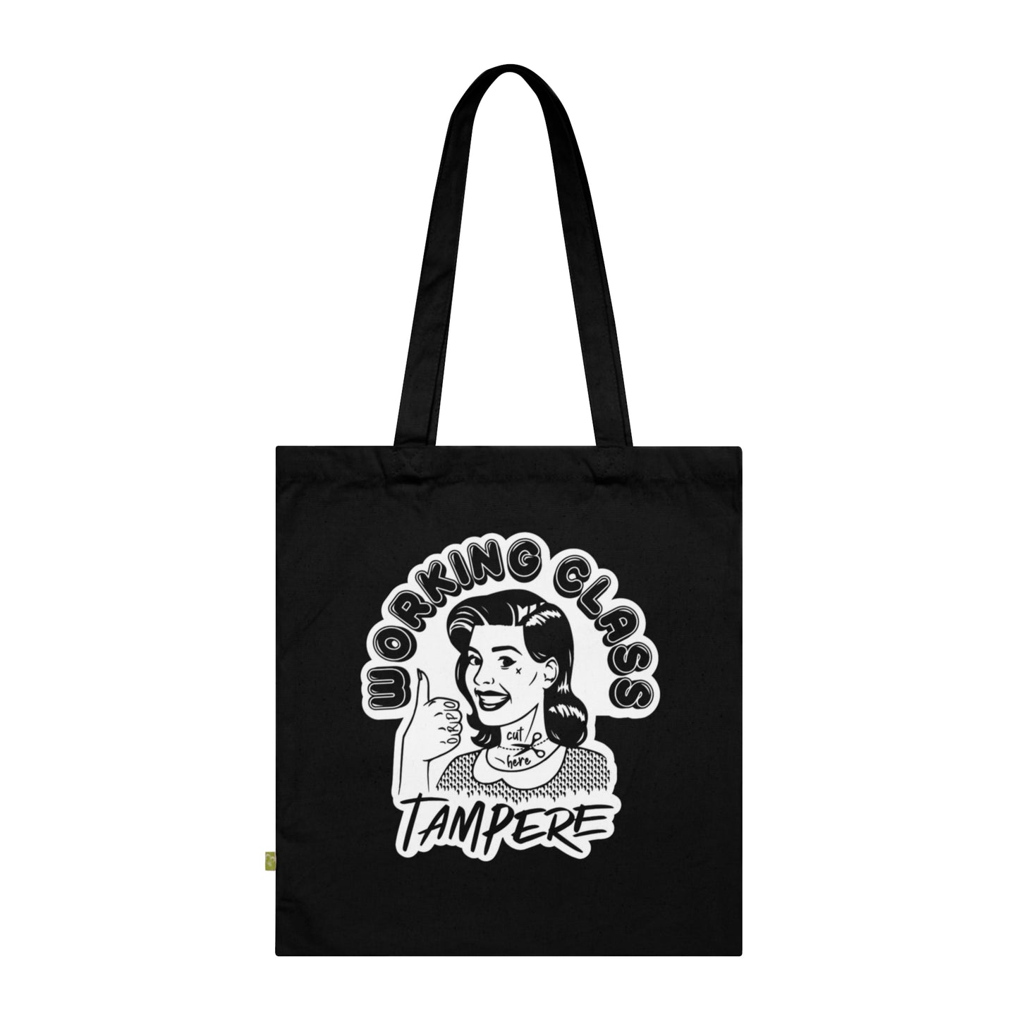 WCT Orpo Cut Here Design Organic Cotton Tote Bag