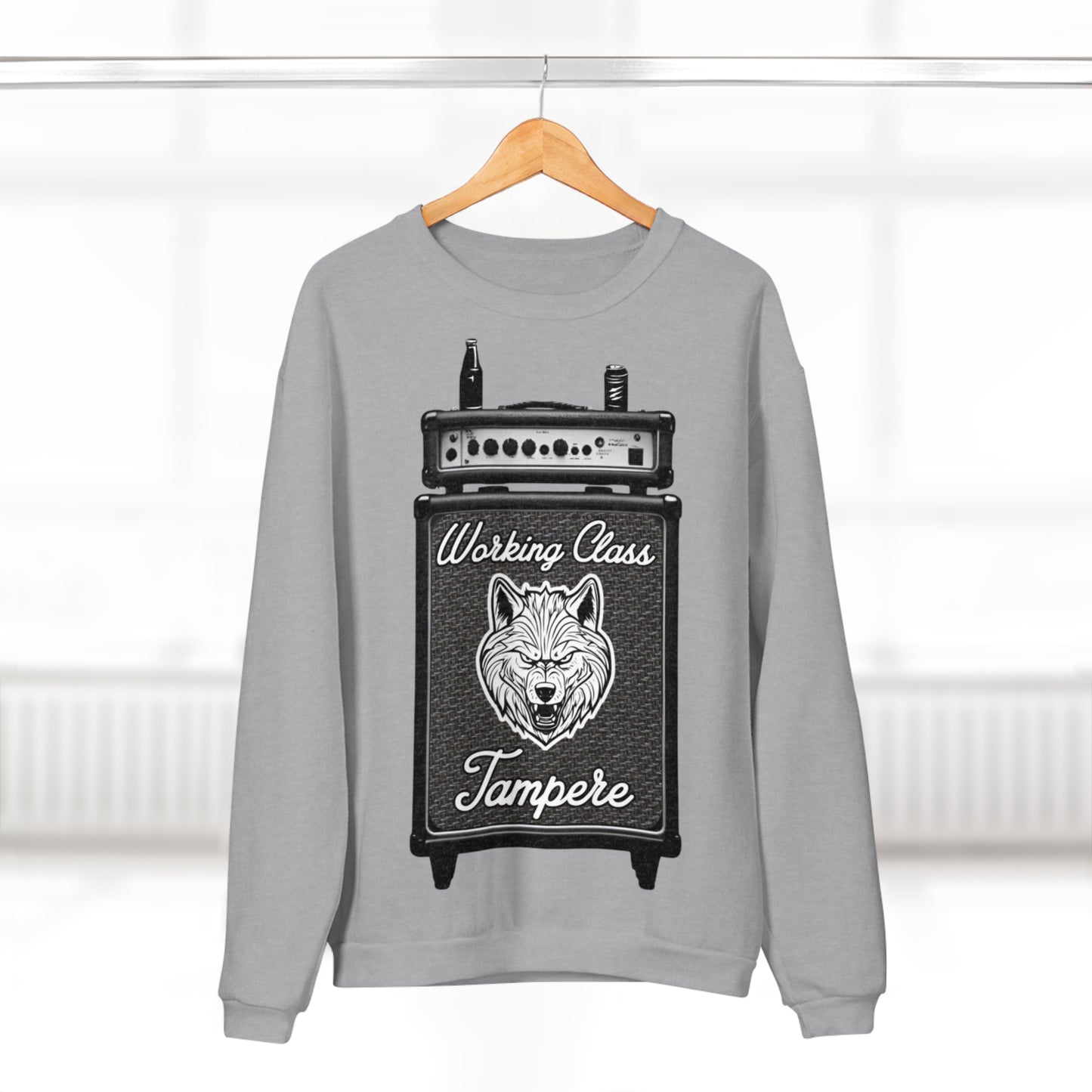 WCT Wolf Stack Design Unisex Crew Neck Sweatshirt